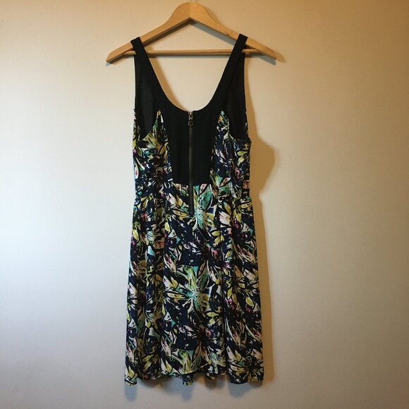 Faux Leather Braided Trim Summer Batik Print Inspired Dress - Picture 2 of 16